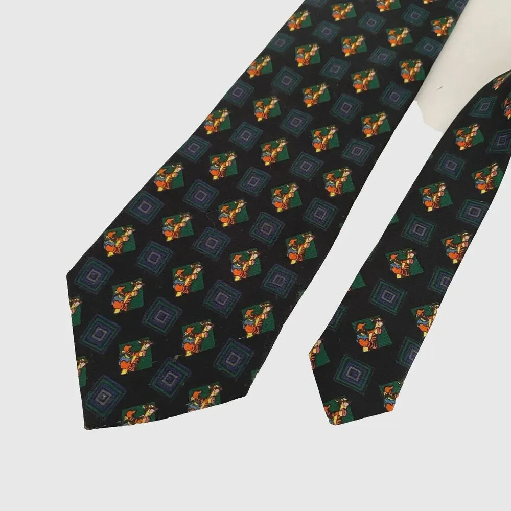 Vintage Pooh & Tigger‎ Neck Tie 100% Polyester Made In Korea 58'x3.7